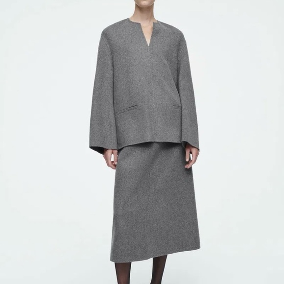 COS (NWT) Double-Faced Wool Blouse - Picture 9 of 11